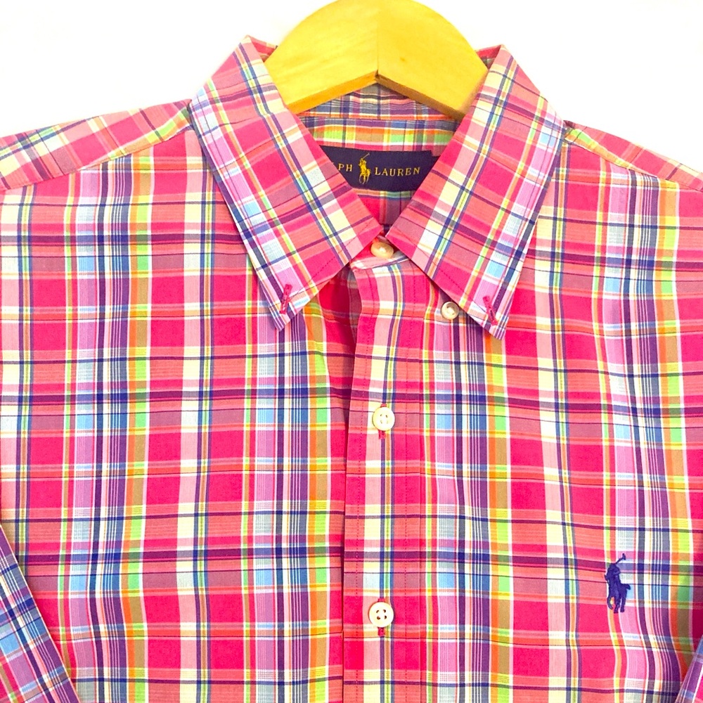 Ralph Lauren Men's Large Multicolor Plaid Shirt